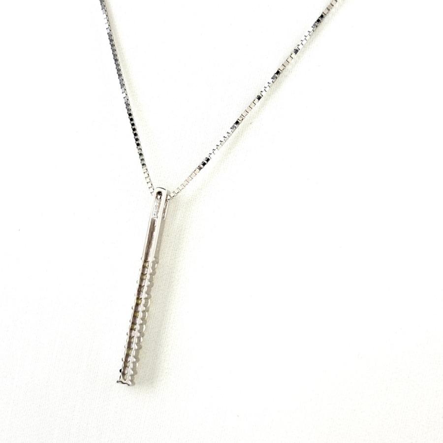 メレダイヤ デザインネックレス WG ホワイトゴールド ペンダント ダイヤモンド ネックレス K18 WG K14 レディース 中古_2