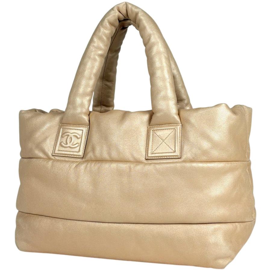 CHANEL シャネル コココクーン ハンドバッグ アイボリー MM ラムスキン