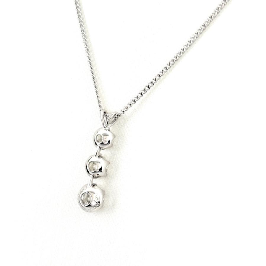 メレダイヤ デザインネックレス プラチナ ペンダント ネックレス Pt900 Pt850 ダイヤモンド レディース 中古_2