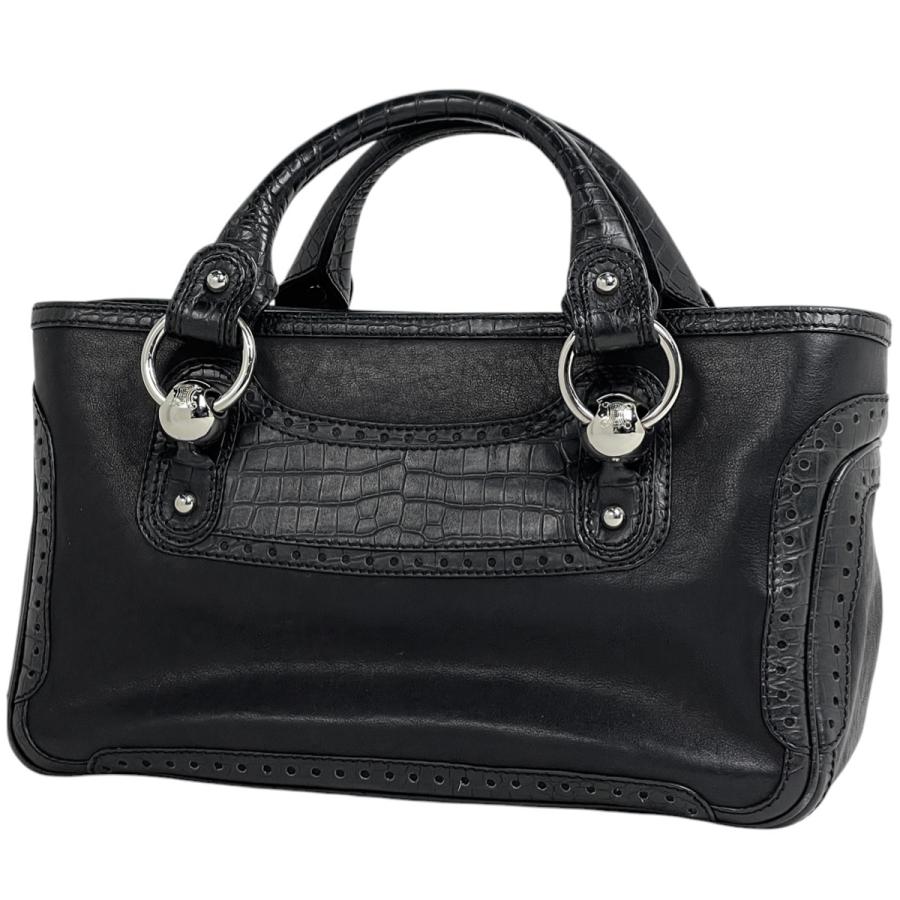 CELINE（セリーヌ） ブギーバッグ ハンドバッグ レザー ブラック 