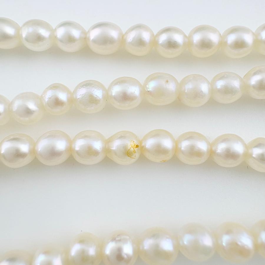 タサキ TASAKI パール デザインネックレス シルバー 真珠 5連 ネックレス SV パール レディース 中古_2