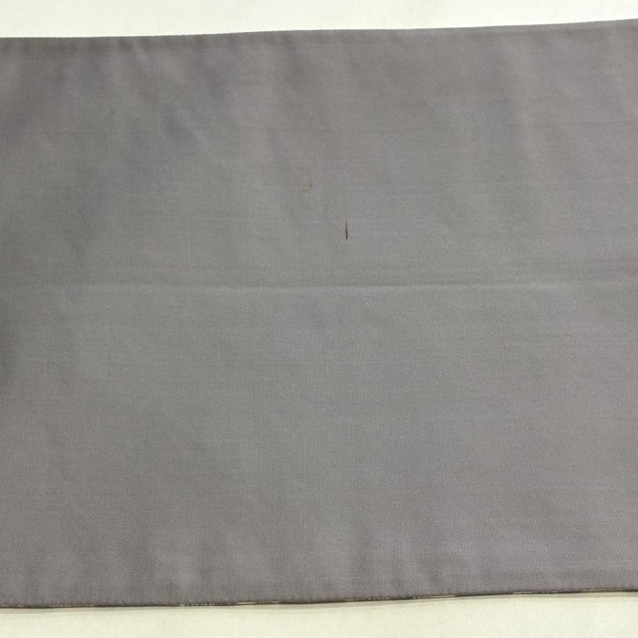 美品 袋帯 秀品 梅 幾何学模様 絞り 灰紫 六通 正絹 中古 : リユース