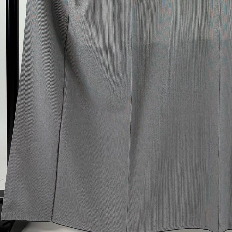 江戸小紋 身丈165.5cm 裄丈70.5cm L 袷 万筋 黒灰 正絹 逸品 中古