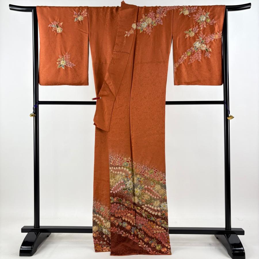 美品 訪問着 身丈168cm 裄丈69cm L 袷 翠山工房 落款あり 辻が花 金 