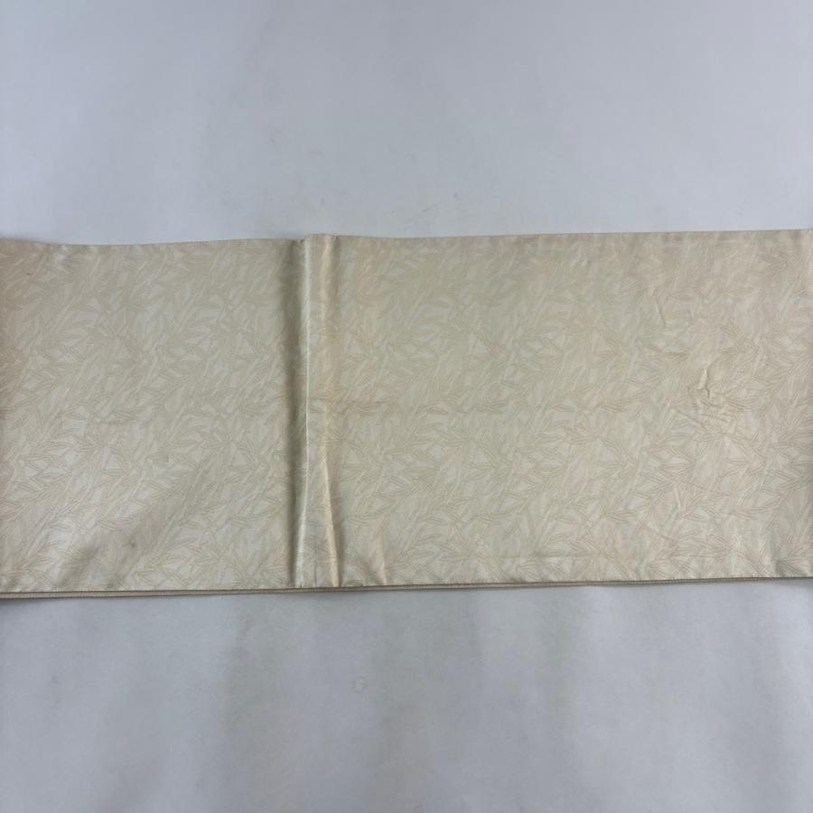 袋帯 名品 桐 鳥 金銀糸 ベージュ 六通 正絹 中古 : リユースセレクト