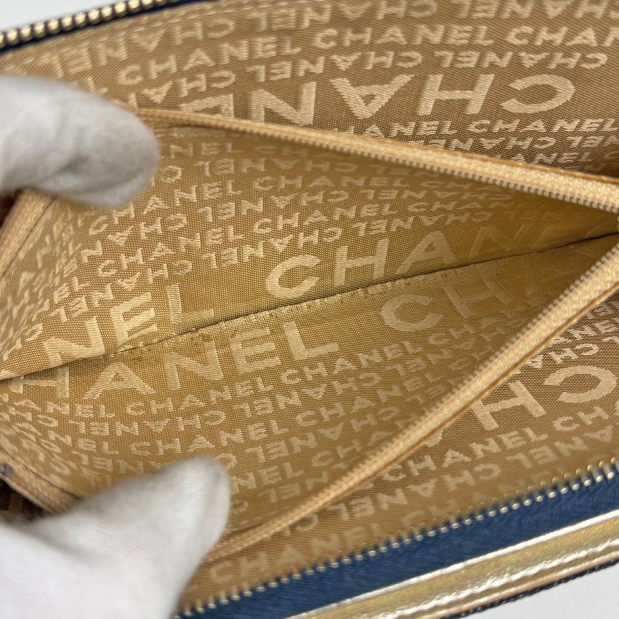 CHANEL（シャネル） ココマーク ラウンドファスナー 長財布 デニム