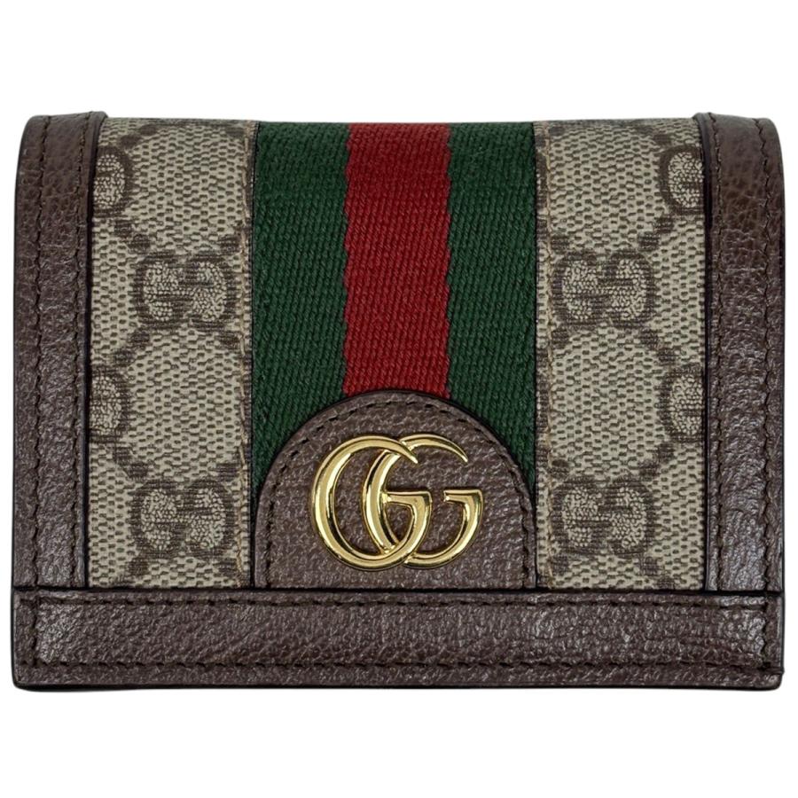 エックス 【美品】GUCCI オフィディア シェリーライン 2つ折り GUCCI（グッチ） オフィディア GG スモールウォレット ダブルG ウェブ
