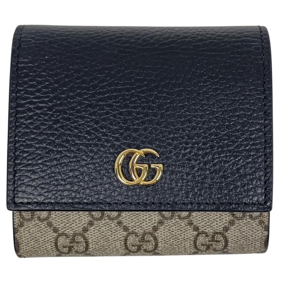 GUCCI（グッチ） ダブルG バイカラー ミディアム ウォレット GG 
