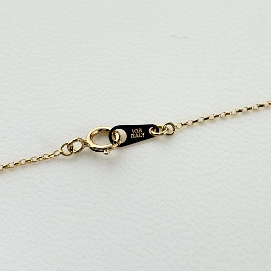 メレダイヤ デザインネックレス YG イエローゴールド ペンダント ネックレス K18 ダイヤモンド レディース 中古_4