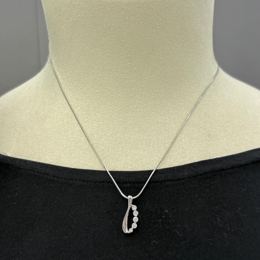 スタージュエリー STAR JEWELRY メレダイヤ デザインネックレス ペンダント ネックレス K18 ダイヤモンド レディース 中古_3
