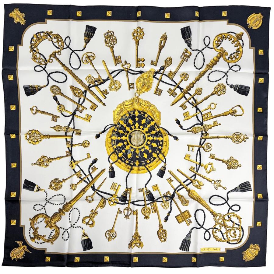 「HERMES」スカーフ/カレ90/LES CLES鍵柄 HERMES（エルメス） カレ90 LES CLES THE KEYS RARE 鍵柄 スカーフ