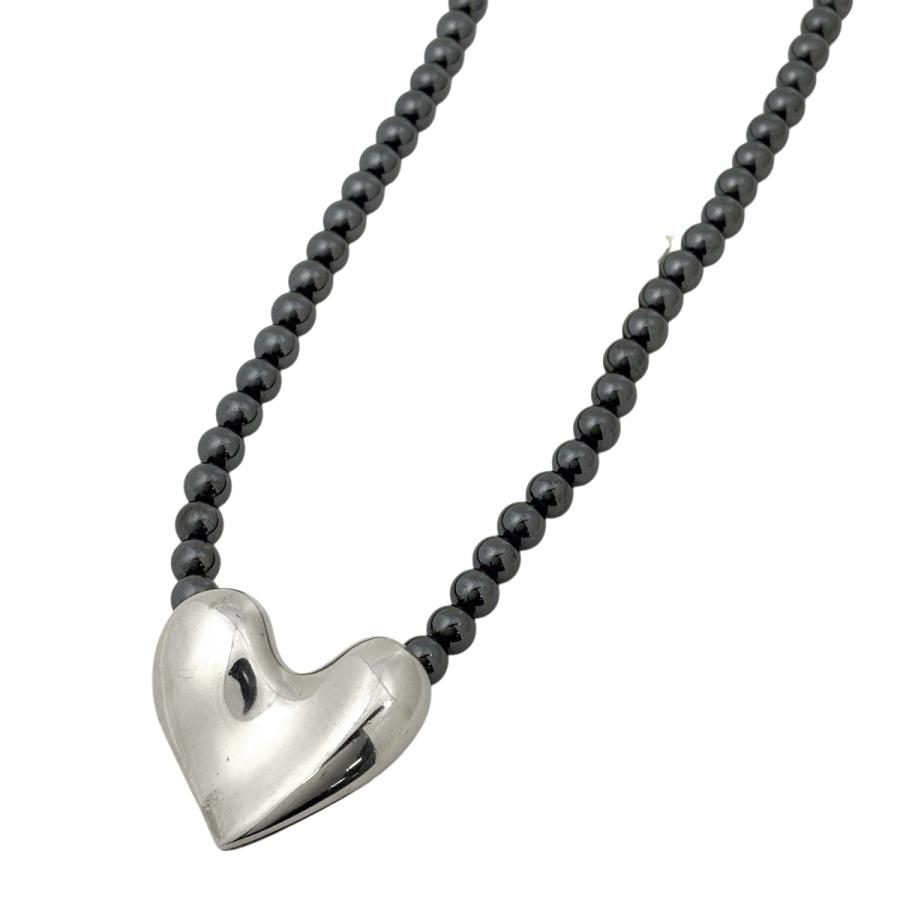 ジョージジェンセン Georg Jensen ヘマタイト ネックレス ハート