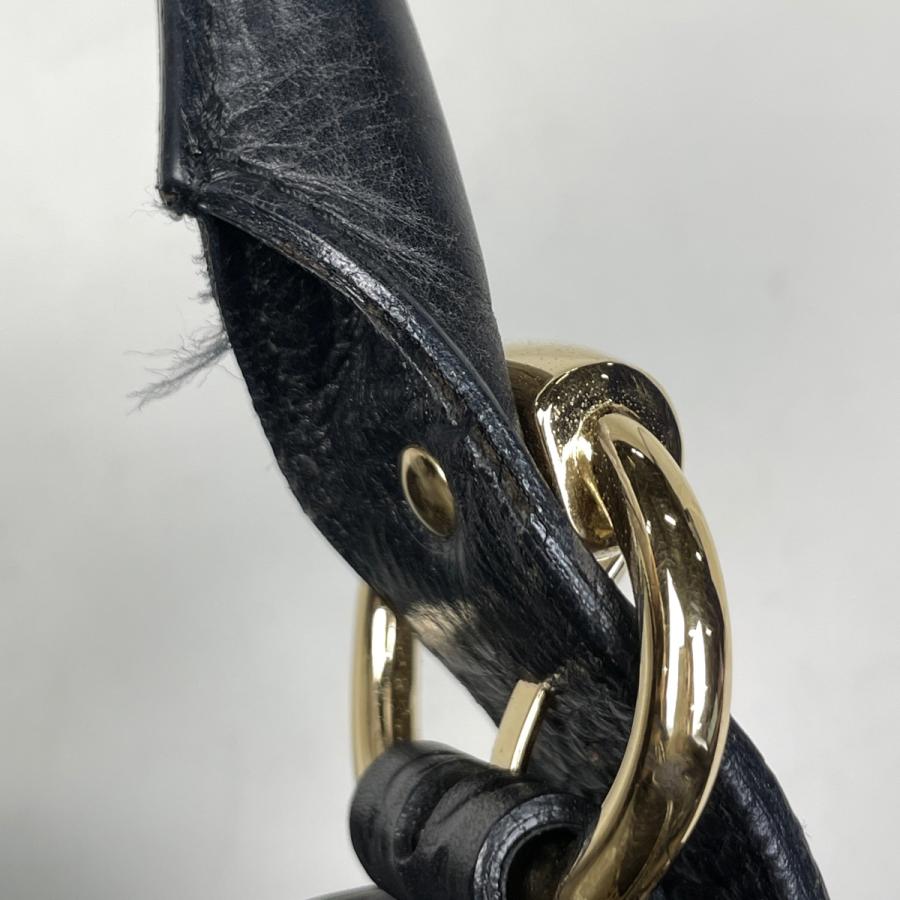GUCCI（グッチ） グッチシマ ショルダーバッグ シマレザー ブラック