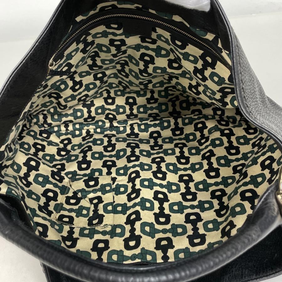 グッチ グッチシマ ショルダーバッグ レディース 【中古】 GUCCI（グッチ） グッチシマ ショルダーバッグ シマレザー ブラック