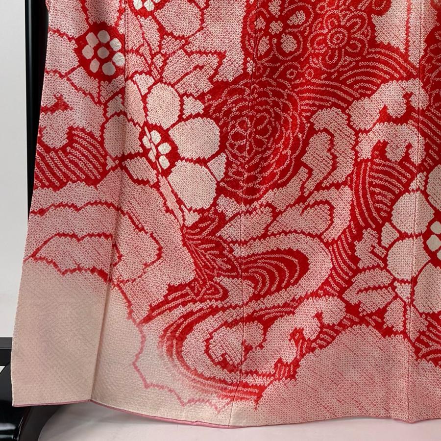 美品 振袖 身丈168.5cm 裄丈68cm L 袷 袋帯フルセット 草花 流水 総