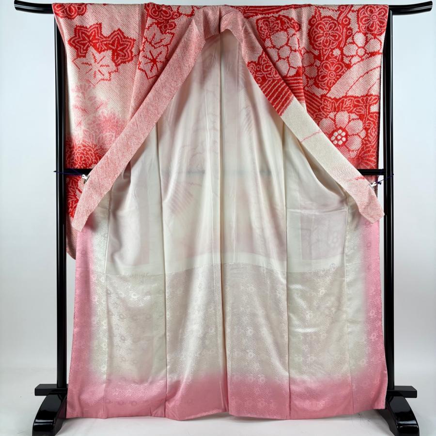 美品 振袖 身丈168.5cm 裄丈68cm L 袷 袋帯フルセット 草花 流水 総