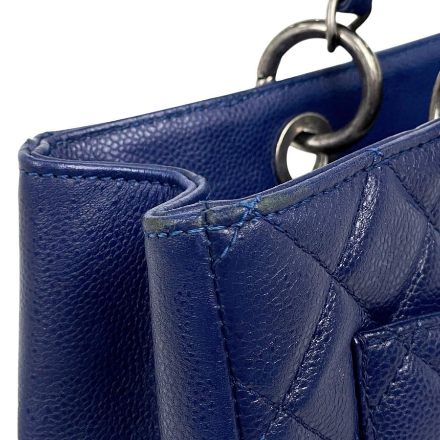 さきです。シャネルレザーバッグ CHANEL チェーントートバッグ グランドショッピング GST シルバー金具