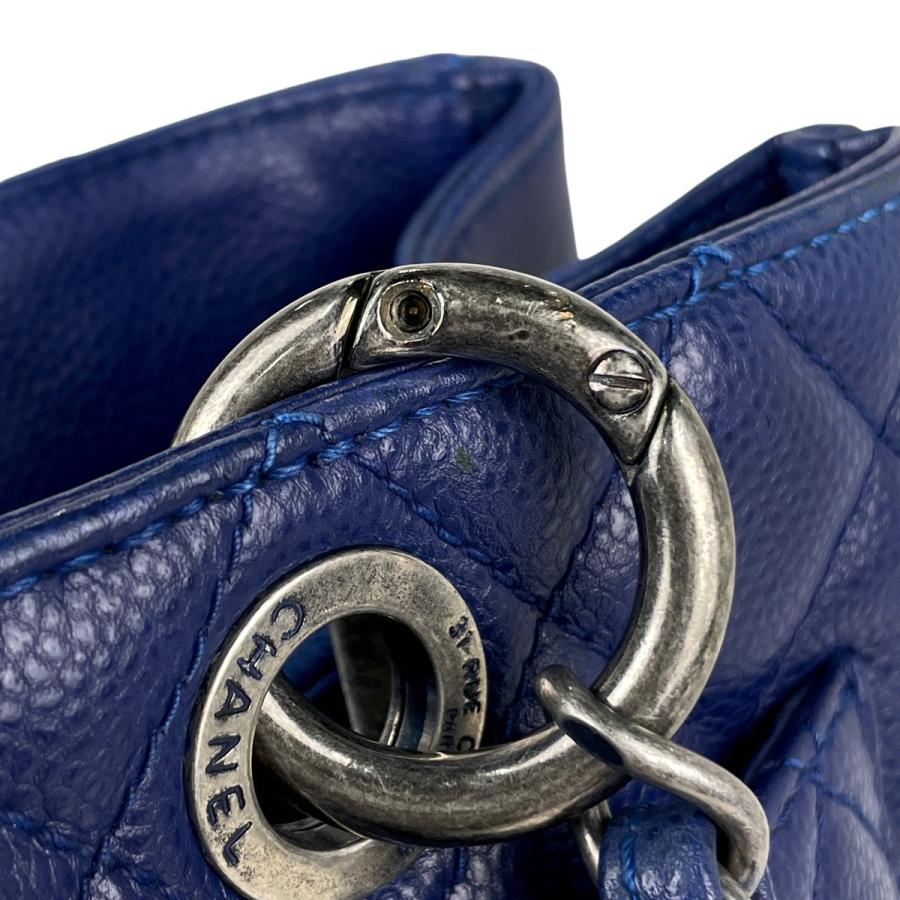 さきです。シャネルレザーバッグ CHANEL チェーントートバッグ グランドショッピング GST シルバー金具
