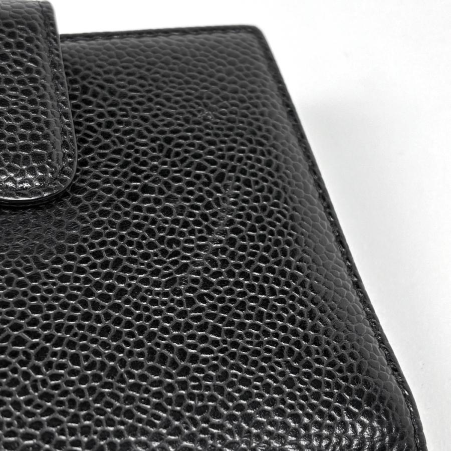 CHANEL（シャネル） 二つ折り財布 ココマーク キャビアスキン ブラック