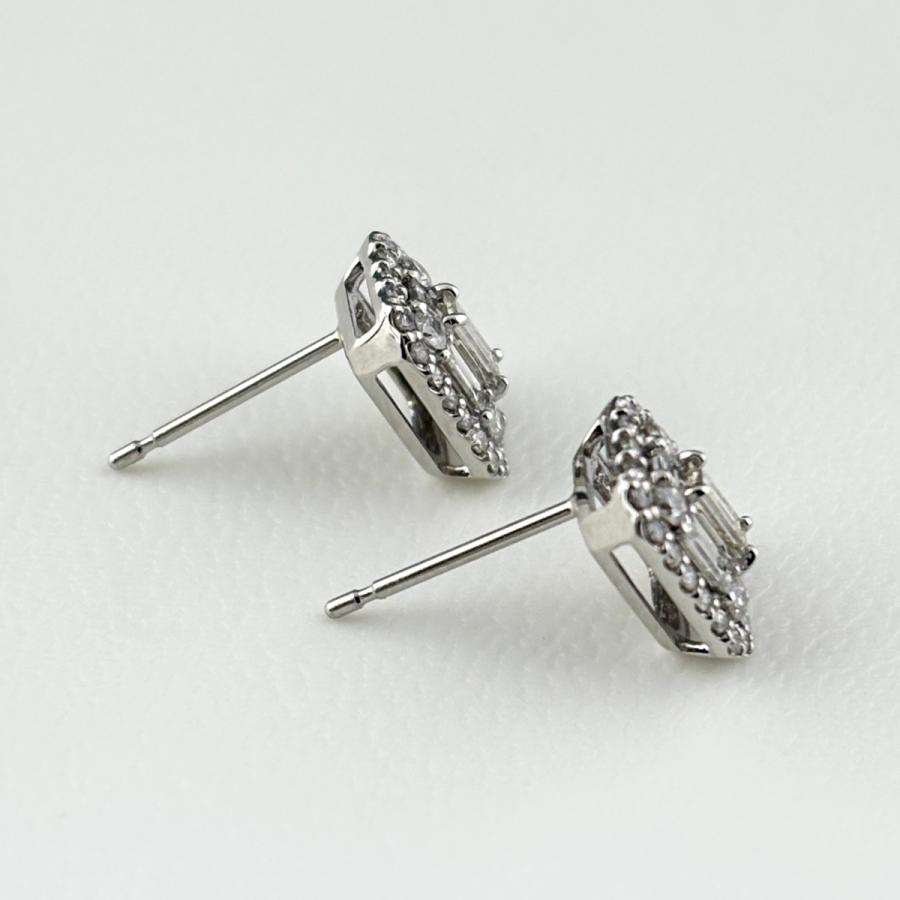 メレダイヤ デザインピアス プラチナ ピアス Pt900 ダイヤモンド