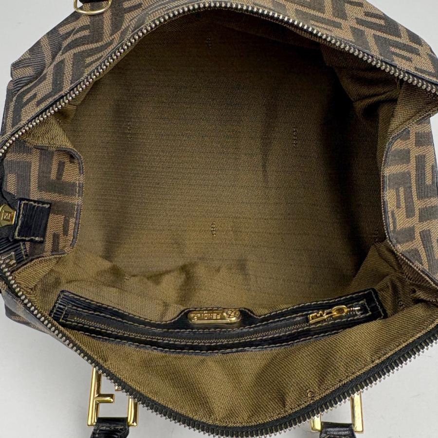 FENDI（フェンディ） ズッカ柄 ハンドバッグ キャンバス ブラウン 