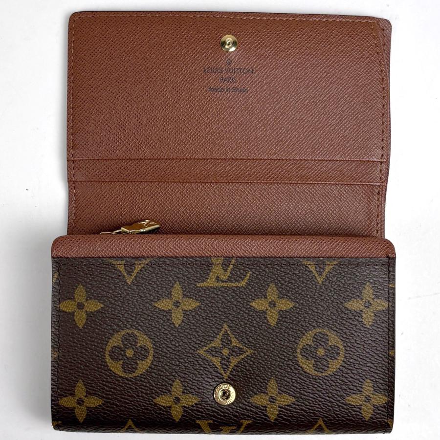 ルイヴィトン モノグラム ポルトフォイユ トレゾール 二つ折り財布 ブラウン LOUIS VUITTON（ルイ・ヴィトン） ルイ ヴィトン 二つ折り財布
