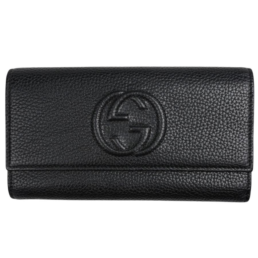 GUCCI（グッチ） ソーホー 二つ折り 長財布 レザー ブラック 598206