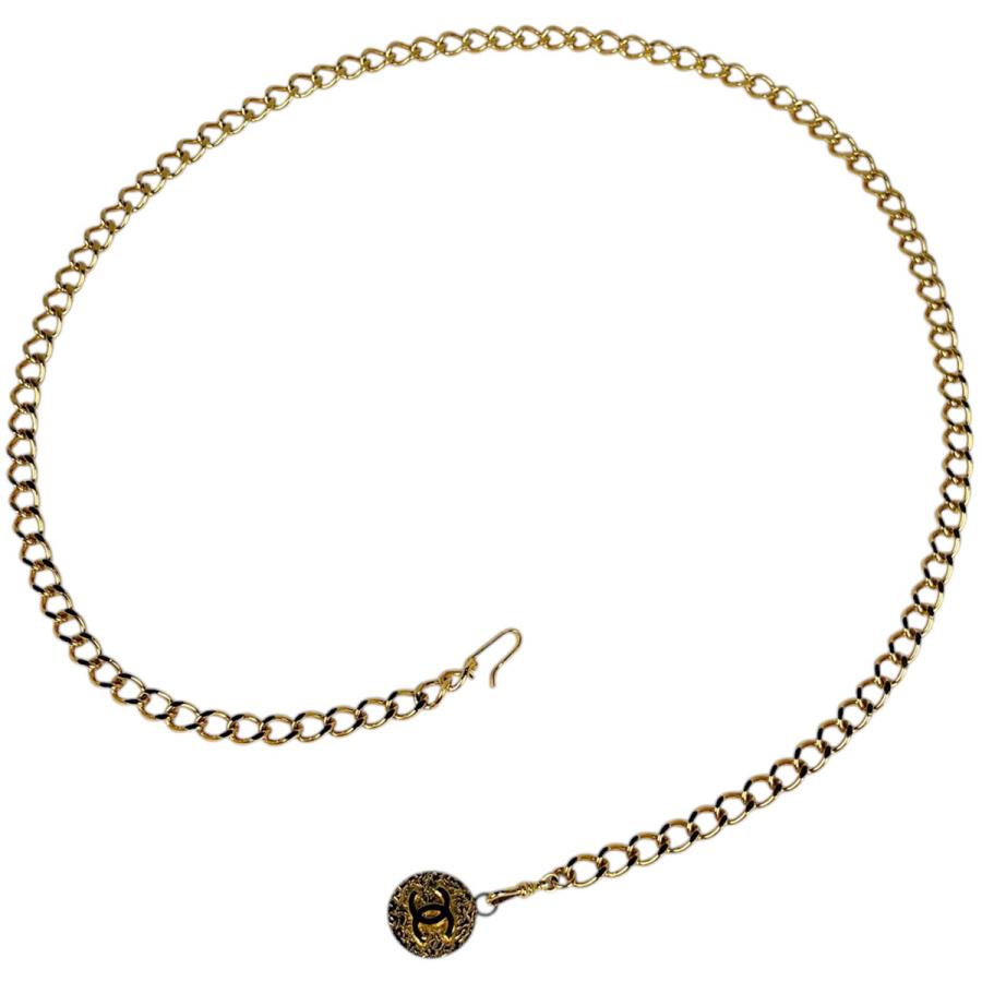 【美品】CHANEL ゴールド ロゴチェーンベルト CHANEL（シャネル） ココマーク チェーン ベルト GP ゴールド