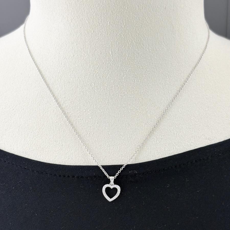 ティファニー TIFFANY&Co. メトロ ハート ネックレス プラチナ メレダイヤ ネックレス Pt950 ダイヤモンド レディース 中古_3