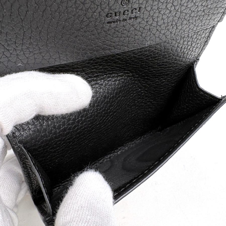 GUCCI（グッチ） ロゴ カードケース レザー ブラック 771152