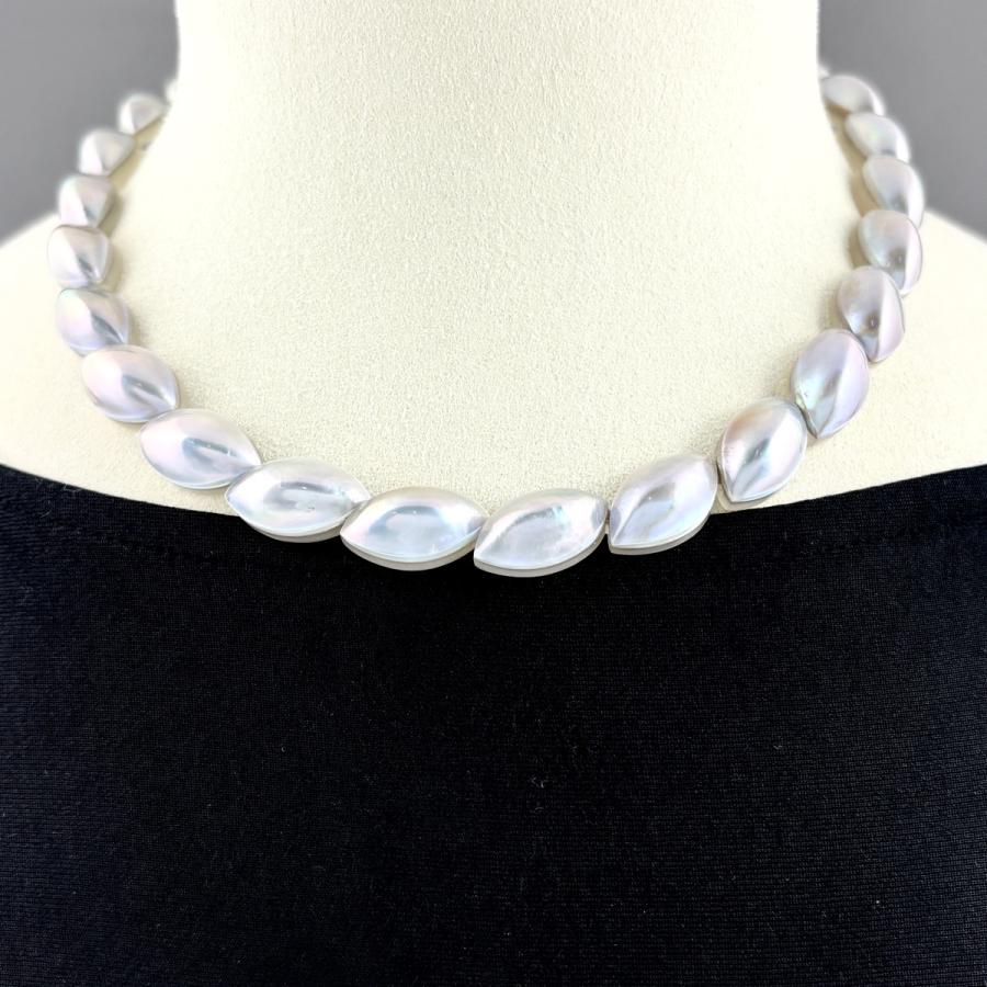 タサキ TASAKI パール デザインネックレス シルバー 真珠 ネックレス SV パール レディース 中古
