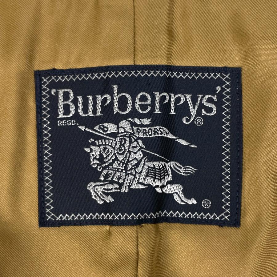 バーバリーズ Burberrys ステンカラーコート 裏チェック ライナー付き カーキ アウター ステンカラーコート 綿 ポリエステル グリーンベージュ メンズ 中古_11