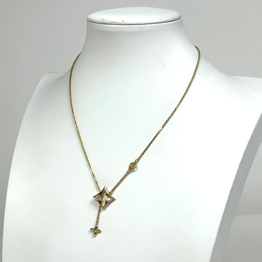 【SALE】ルイヴィトン LVフラワーグラム ネックレス 美品 箱有　ゴールド LOUIS VUITTON（ルイ・ヴィトン） ネックレス LV フラワーグラム GP