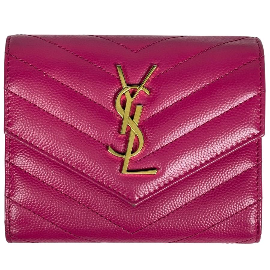 サンローランパリ 3つ折り財布 ピンク 楽天市場】SAINT LAURENT PARIS サンローランパリ 財布 三つ折り財布