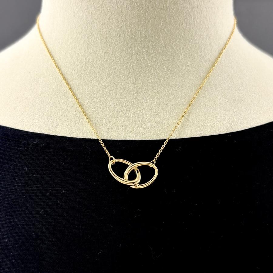 ティファニー TIFFANY&Co. ダブルループ ネックレス YG イエローゴールド ペンダント ネックレス 750 レディース 中古_2