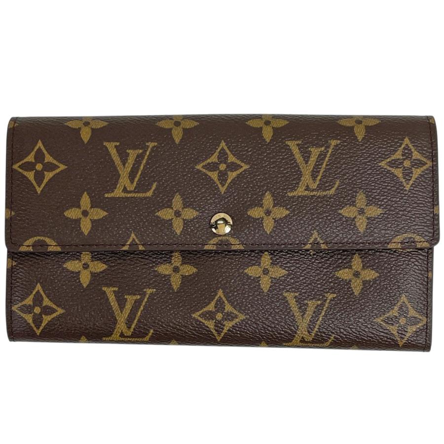 ルイ・ヴィトン LOUIS VUITTON ポシェット ポルトモネ クレディ 二つ折り長財布 財布 レザー PVC モノグラム レディース ブラウン系 M61725 【中古】 LOUIS VUITTON（ルイ・ヴィトン） ポシェット ポルト モネ クレディ 二