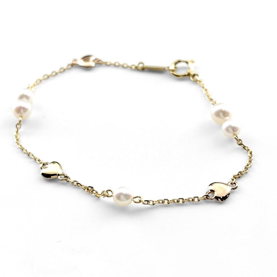 タサキ TASAKI ハートモチーフ ブレスレット YG イエローゴールド PG