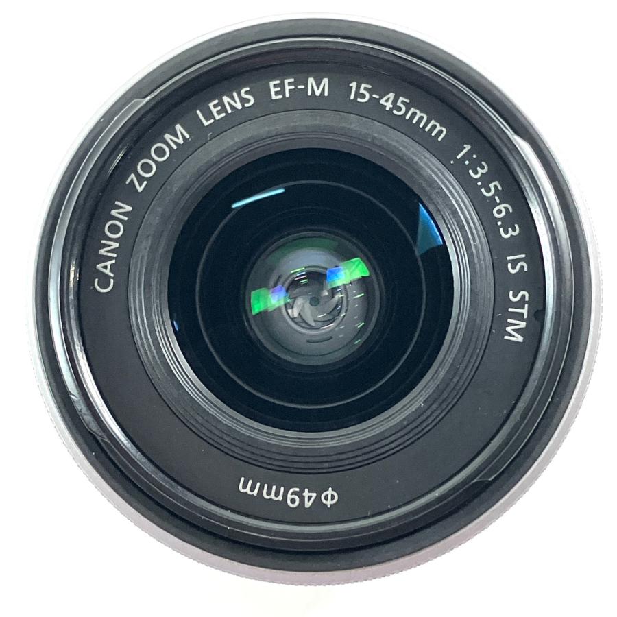 キヤノン Canon EOS Kiss M EF-M 15-45 IS STM レンズキット ホワイト デジタル ミラーレス 一眼カメラ 中古の画像