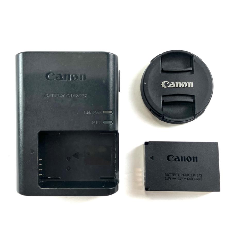 キヤノン Canon EOS Kiss M EF-M 15-45 IS STM レンズキット ホワイト デジタル ミラーレス 一眼カメラ 中古の画像