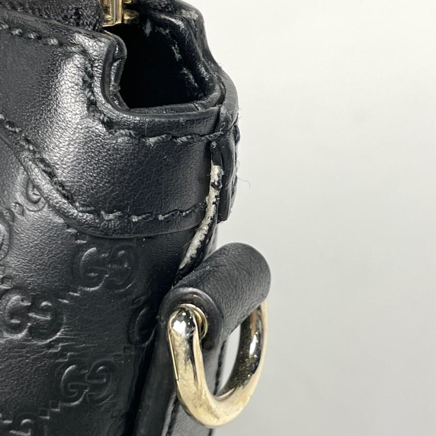 GUCCI（グッチ） マイクログッチ シマ ハンドバッグ シマレザー 