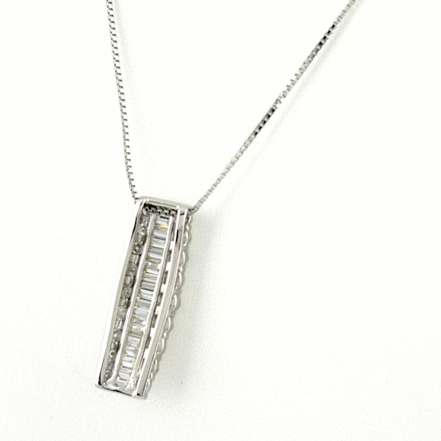 メレダイヤ デザインネックレス プラチナ ペンダント ネックレス Pt900 Pt850 ダイヤモンド レディース 中古_2