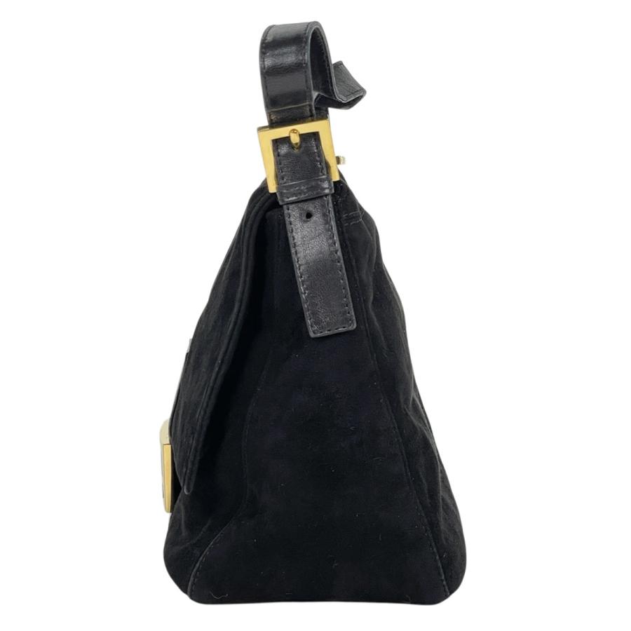 FENDI（フェンディ） ズッカロゴ ショルダーバッグ スエード ブラック 