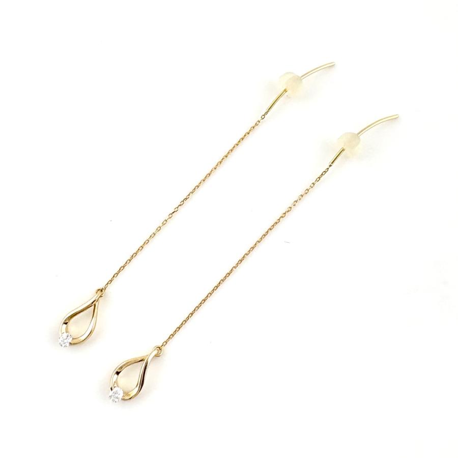 STAR JEWELRY（スタージュエリー） メレダイヤ デザインピアス YG