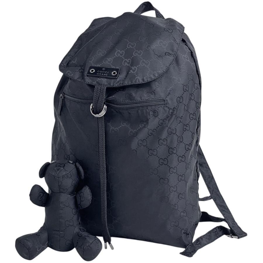 GUCCI（グッチ） GUCCI GG柄 リュックサック ベアチャーム ナイロン
