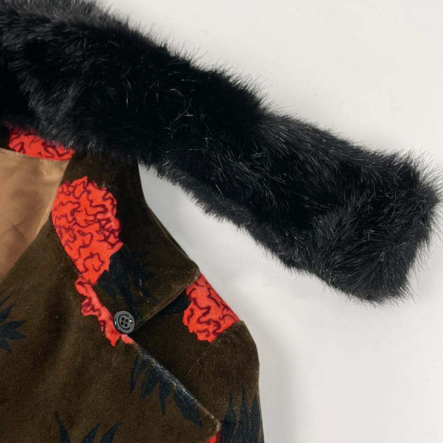 GUCCI（グッチ） フラワー柄 ロングコート ケンスコット ファー コート 