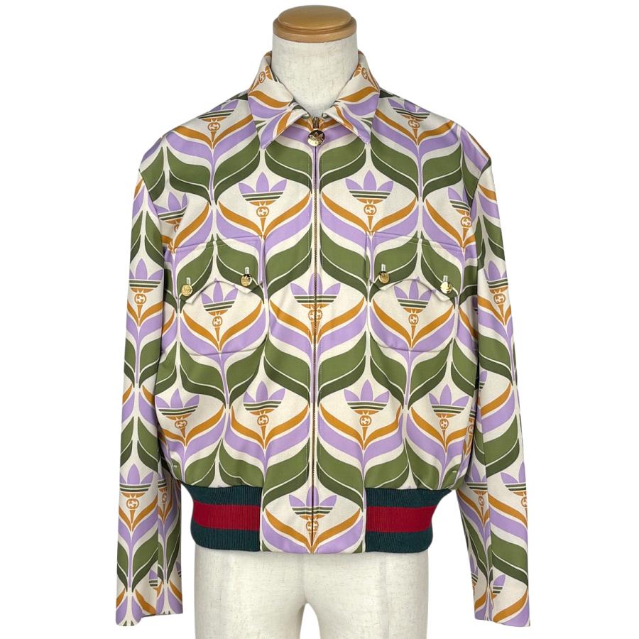 GUCCI（グッチ） トレフォイル プリント ブルゾン adidas ジャケット 