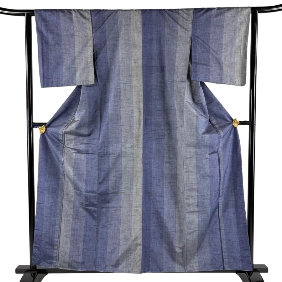 【美品】 紬 身丈159.5cm 裄丈62cm 正絹 逸品 【中古】 美品】 紬 身丈159cm 裄丈62.5cm S 袷 綿薩摩 160亀甲 幾何学 黄土色