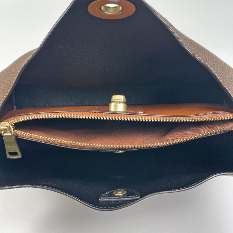 COACH（コーチ） ロゴ ショルダーバッグ レザー ブラウン C2590