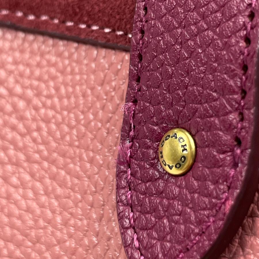 COACH（コーチ） ロゴ トートバッグ 2WAY ショルダーバッグ レザー 