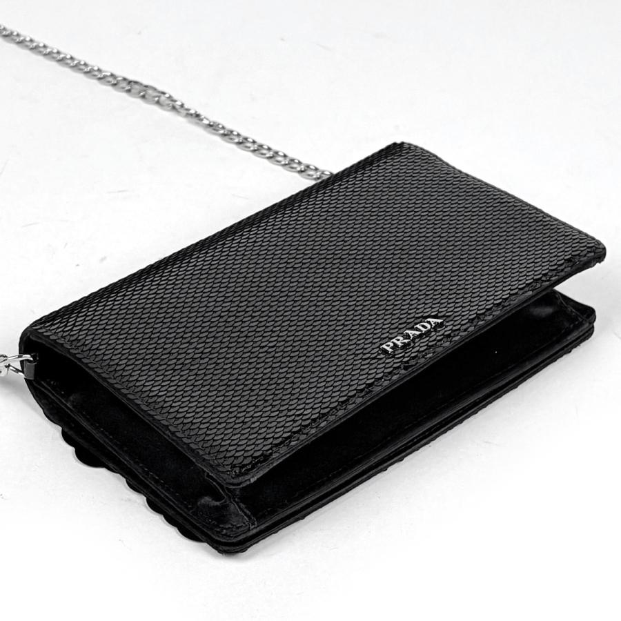 PRADA（プラダ） ロゴ チェーン ショルダーバッグ スパンコール 2WAY 